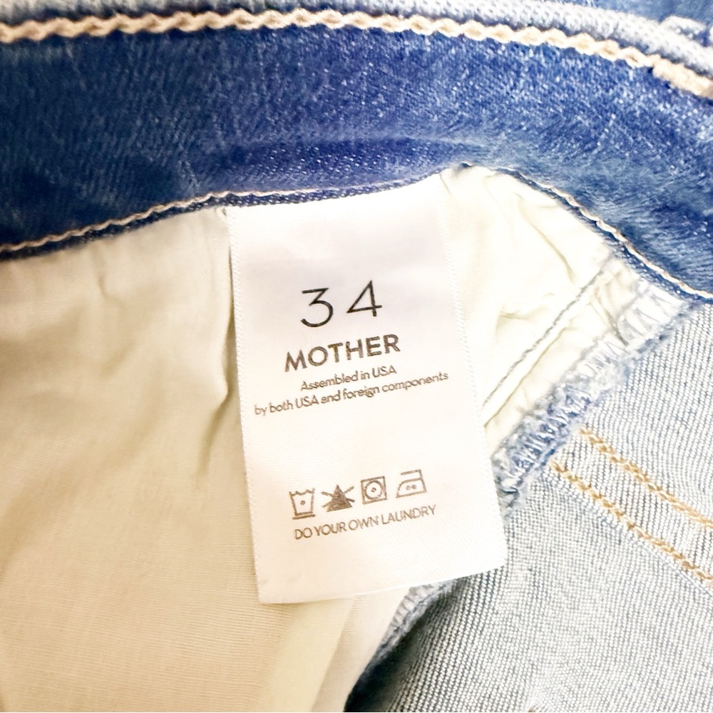 NEW MOTHER The Hustler Ankle Fray Jeans Healing Jar 34 NWOT - Picture 5 of 9